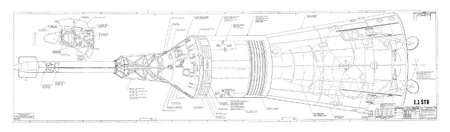 Apollo Command Service Module CSM Inboard Profile