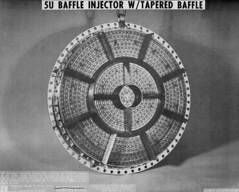 F-1 rocket engine 5u injector plate