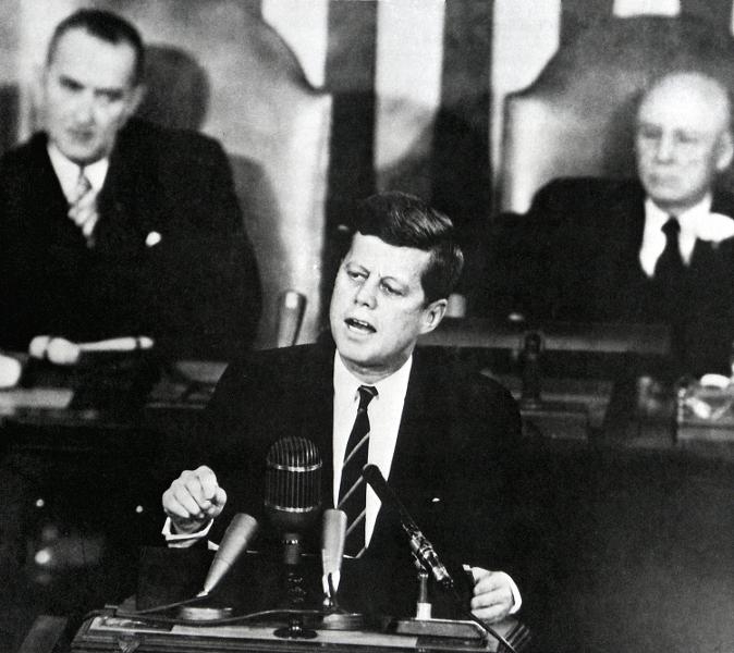 JFK John Kennedy urgent national needs speech I believe this nation
should commit itself to achieving the goal before this decade is out
of landing a man on the moon and returning him safely to the earth