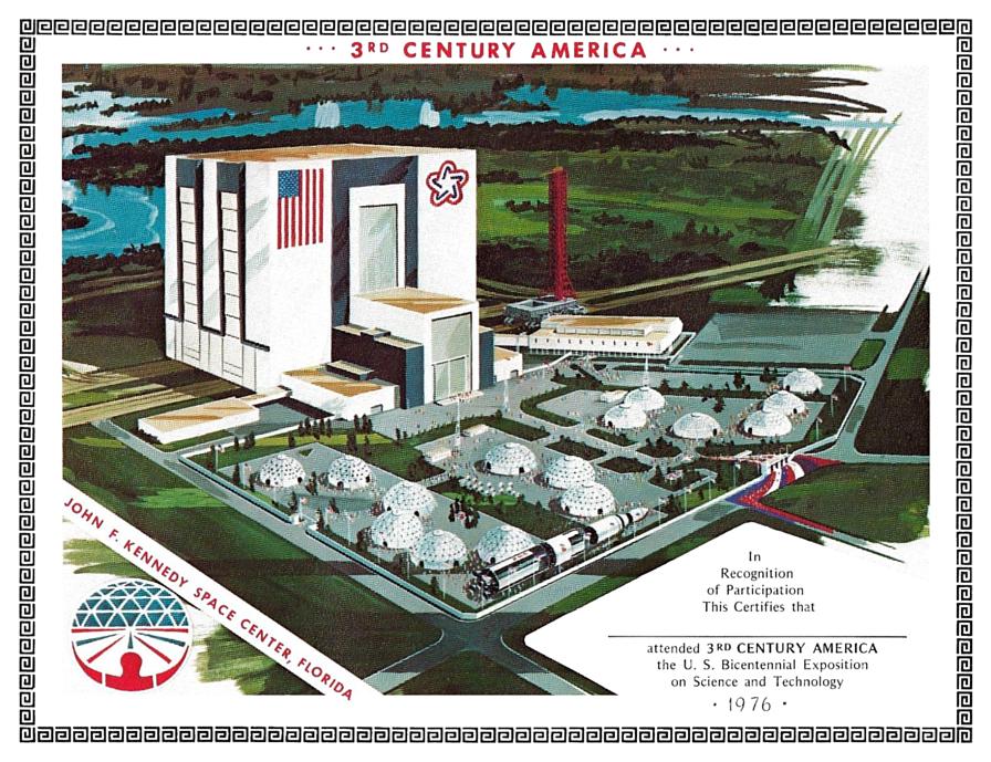 Kennedy Space Center Saturn V Vehicle Assembly Building VAB Third
(3rd) Century America certificate