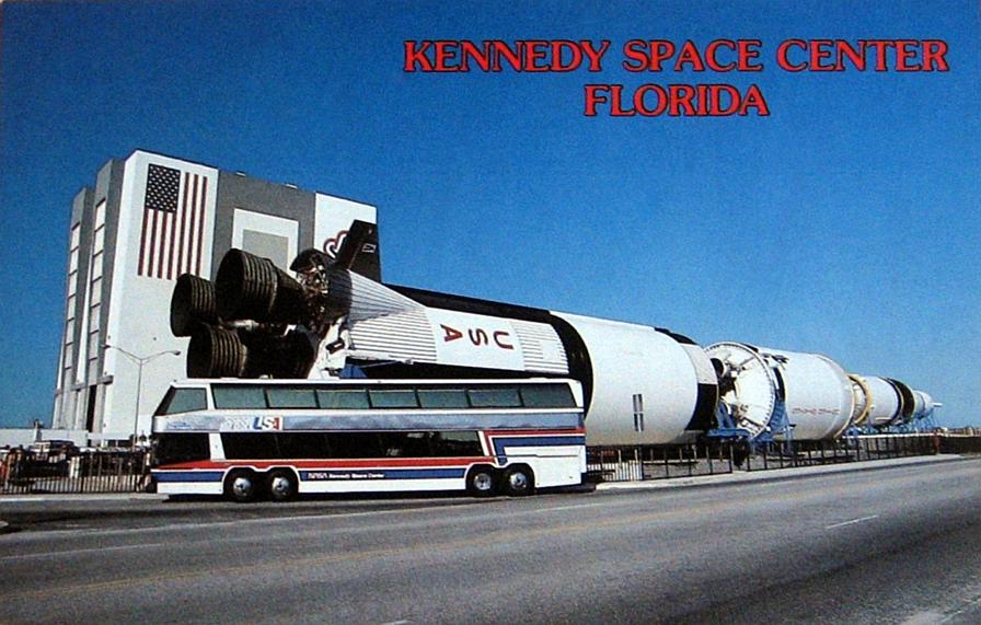 Kennedy Space Center Saturn V Vehicle Assembly Building VAB bus tour