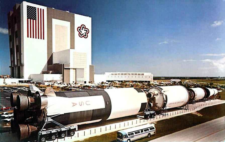 Kennedy Space Center Saturn V Vehicle Assembly Building VAB bus tour