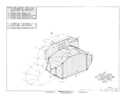 LM Ascent Stage Aft Equipment Bay Blanket Instl, LM-4