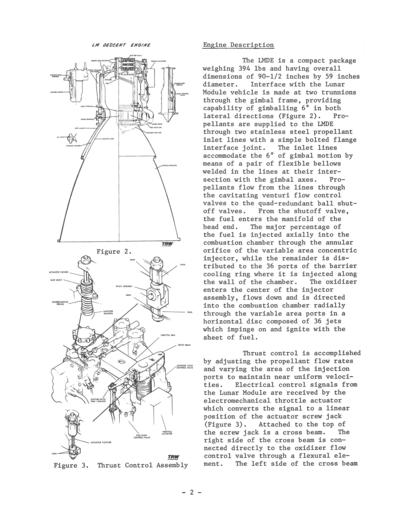 Lunar Module Descent Engine thrust control assembly