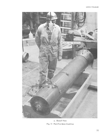 Saturn V S-IC retro motor AEDC propulsion engine test cell
J-5 overall view post-fire motor condition