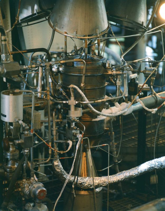 oh-h2 burner helium heater test firing altitude chamber