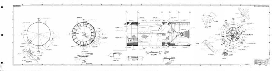 Saturn IB AS-207 Drawing S-IVB stage Assembly Layout,
Apollo-Saturn