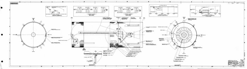 Saturn IB AS-207 Drawing S-IVB Stage Hazardous Materials,
Apollo-Saturn