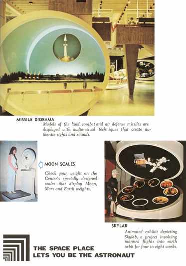 page from early Alabama Space and Rocket Center booklet