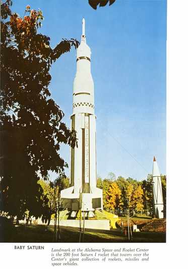 page from early Alabama Space and Rocket Center booklet