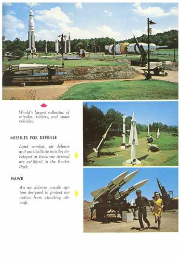 page from early Alabama Space and Rocket Center booklet