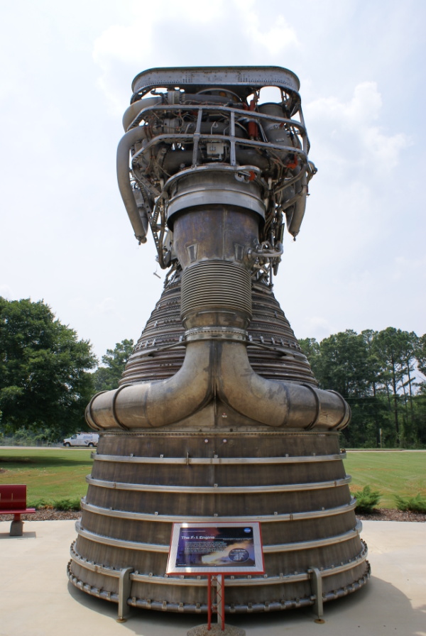 F-1 engine F-5036 at Marshall Space Flight Center MSFC showing turbine
exhaust manifold