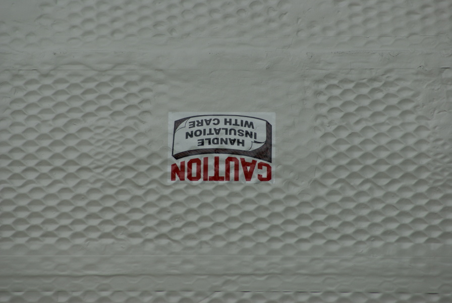 Saturn V S-II second stage tedlar insulation warning